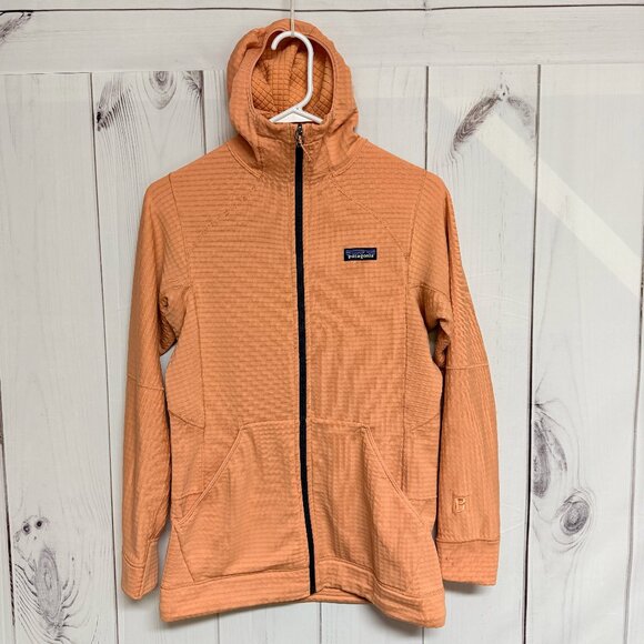 Patagonia Jackets & Blazers - Patagonia Women’s R1 Full Zip Hoody Medium Peach Sherbet EUC